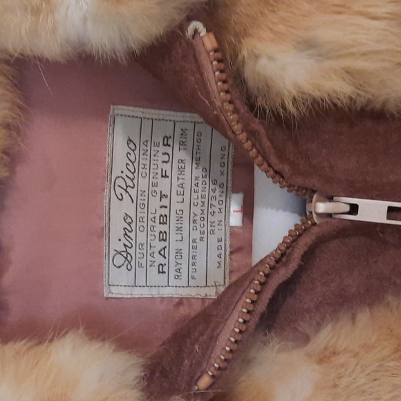 Beautiful tan and browns Vintage Rabbit Fur 1970's Jacket - Picture 3 of 8